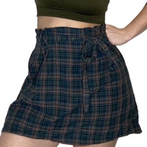 Plaid mini skirt